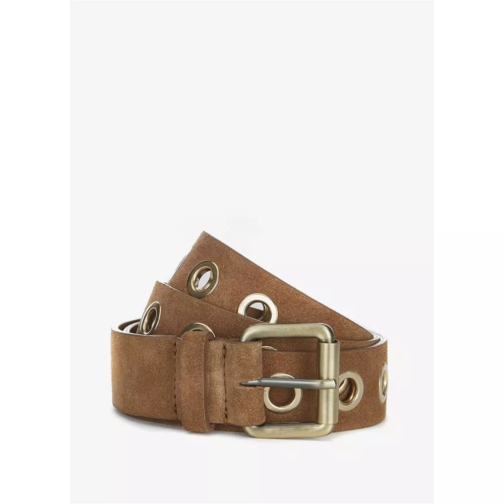 Mint Velvet Tan Eyelet Suede Belt Brown